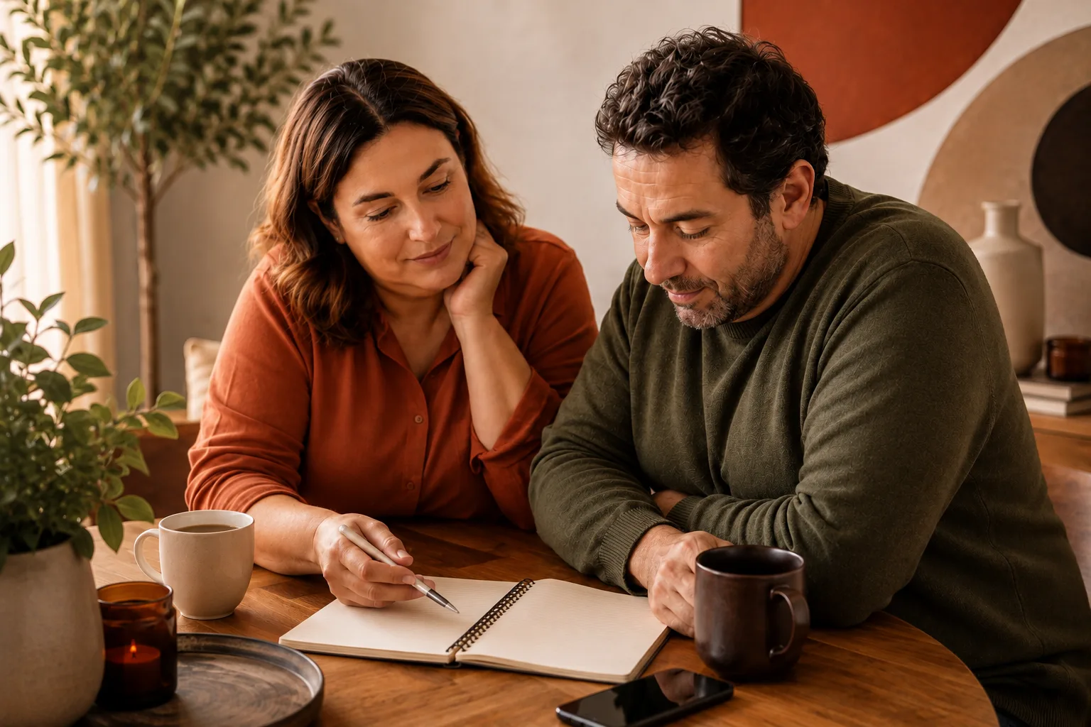 Casal conversando e organizando o cuidado diante do transtorno bipolar